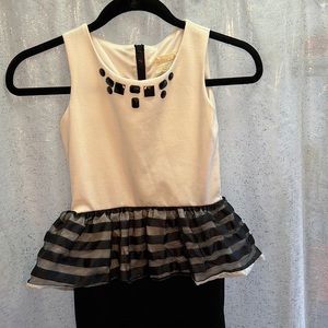 Child’s black & white dress w/ ruffles
